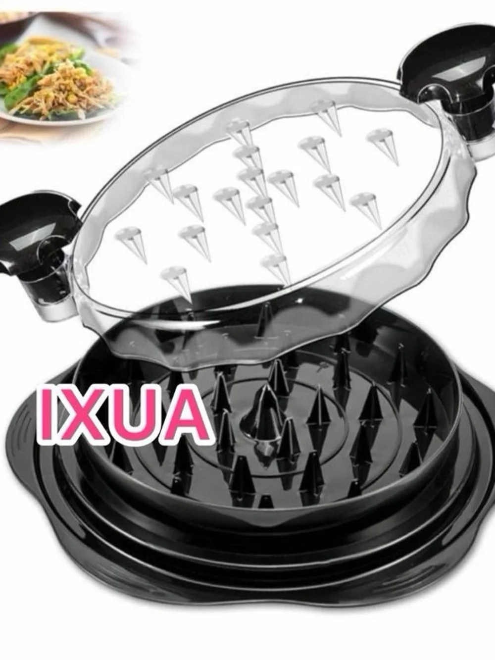 Clear & Black Meat Tenderizer Grill Plate